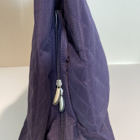 Travelon Shoulder Bag Purse Purple 3 Compartments RDIF Anti-Theft Nylon EUC - Picture 6 of 16